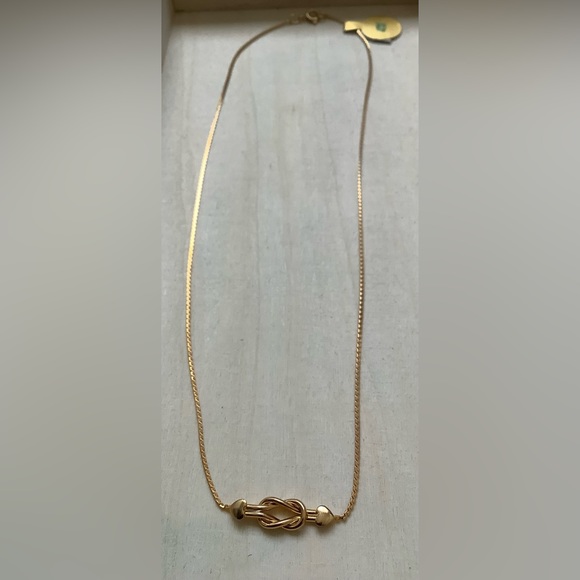 New vintage gold filled love knot heart necklace - Picture 3 of 10